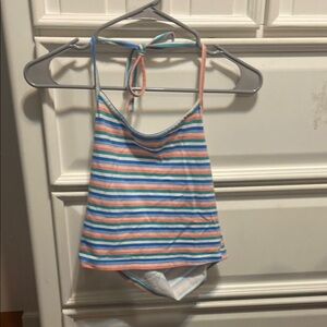 Stripped halter top